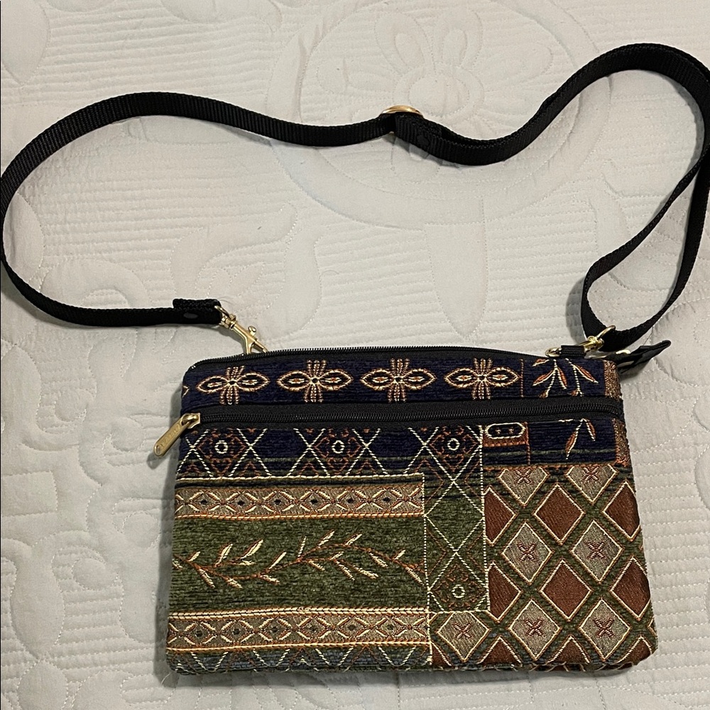 Multicolor Handmade Fine Tapastry Crossbody Bag by Danny K.
